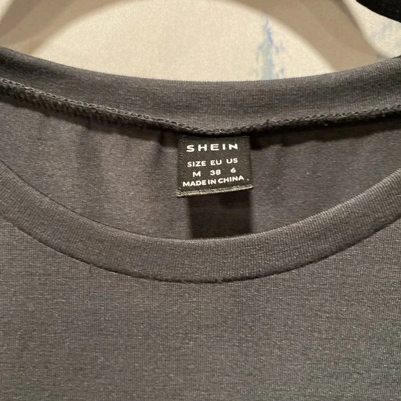 Retro Peace Sign Love 60s 70s Hippie T-Shirt Size M Grey Blue Polyester Spandex - Picture 3 of 3